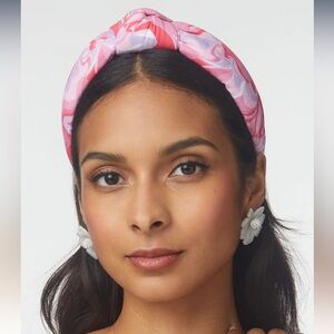 Lele Sadoughi Pink and Purple 60s Knotted Headband